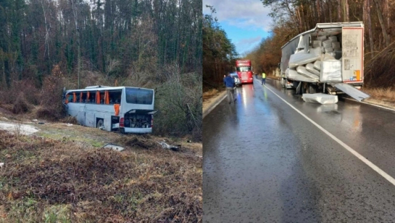 Τρομακτικό τροχαίο στη Βουλγαρία: Τουριστικό λεωφορείο με Έλληνες συγκρούστηκε με νταλίκα – Δείτε εικόνες