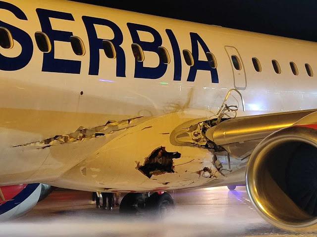 Σερβία: Αεροσκάφος ελληνικής εταιρείας προσέκρουσε στο αεροδρόμιο του Βελιγραδίου