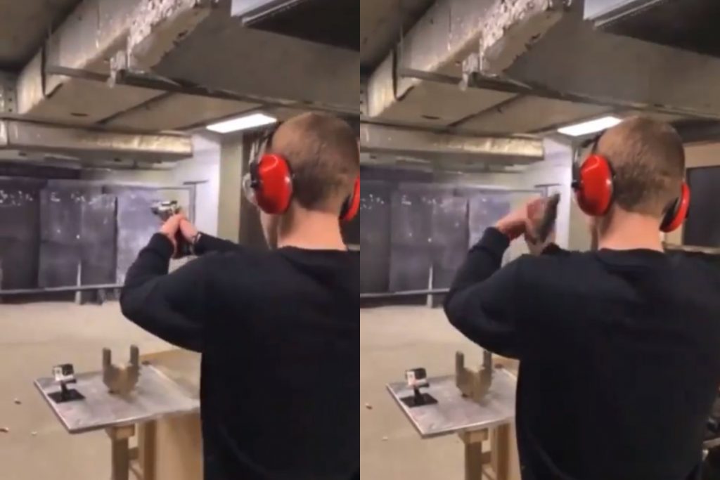 Νεαρός παρ’ ολίγον να αυτοπυροβοληθεί στο κεφάλι σε σκοπευτήριο – Απίστευτο βίντεο