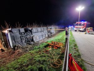 Γερμανία: Ανατροπή πούλμαν με 60 φοιτητές – Τουλάχιστον 20 τραυματίες