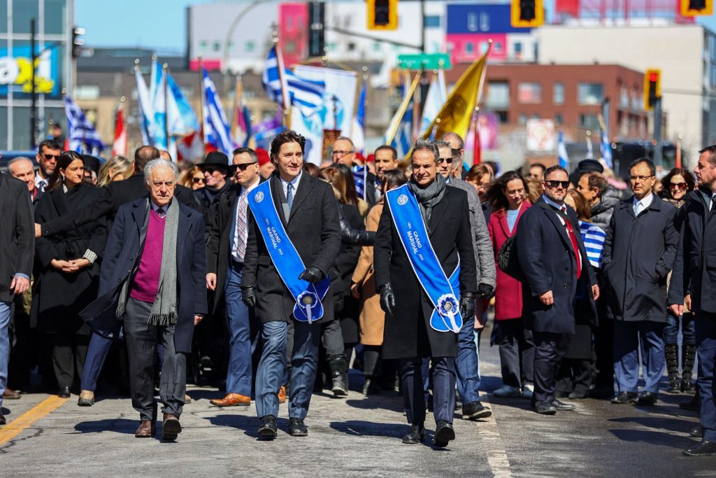 25η Μαρτίου: Μητσοτάκης – Τριντό στην μεγάλη παρέλαση  στο Μόντρεαλ