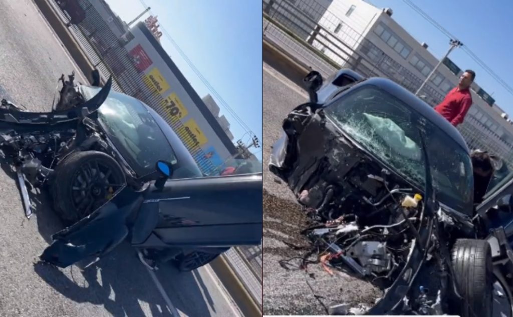 Αυτοκίνητο αξίας 500.000 ευρώ έγινε… «λαμαρίνες» μετά από τροχαίο στον Κηφισό