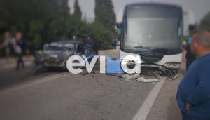 Τροχαίο δυστύχημα στην Εύβοια: 69χρονος έπαθε ανακοπή και έπεσε πάνω σε λεωφορείο