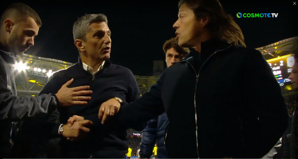 Ένταση μεταξύ Λουτσέσκου και Αλμέιδα μετά την λήξη του ΑΕΚ – ΠΑΟΚ