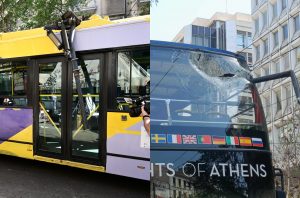 Τροχαίο με τραυματίες σε τουριστικό λεωφορείο στο κέντρο της Αθήνας