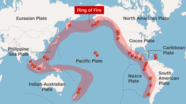 Προκαλεί τρόμο και δίνει ισχυρούς σεισμούς – Τι είναι το «Δαχτυλίδι της Φωτιάς» του Ειρηνικού
