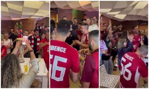 Ξέφρενο πάρτι από τους παίκτες του Ολυμπιακού στο εστιατόριο του «Γ. Καραϊσκάκης»