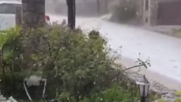 Τρίκαλα Κορινθίας: Ισχυρή χαλαζόπτωση έπληξε την περιοχή – Ζημιές σε καλλιέργειες