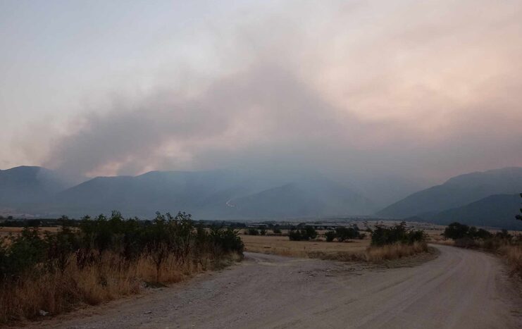 Φωτιά στις Σέρρες: Βελτιωμένη η εικόνα του μετώπου