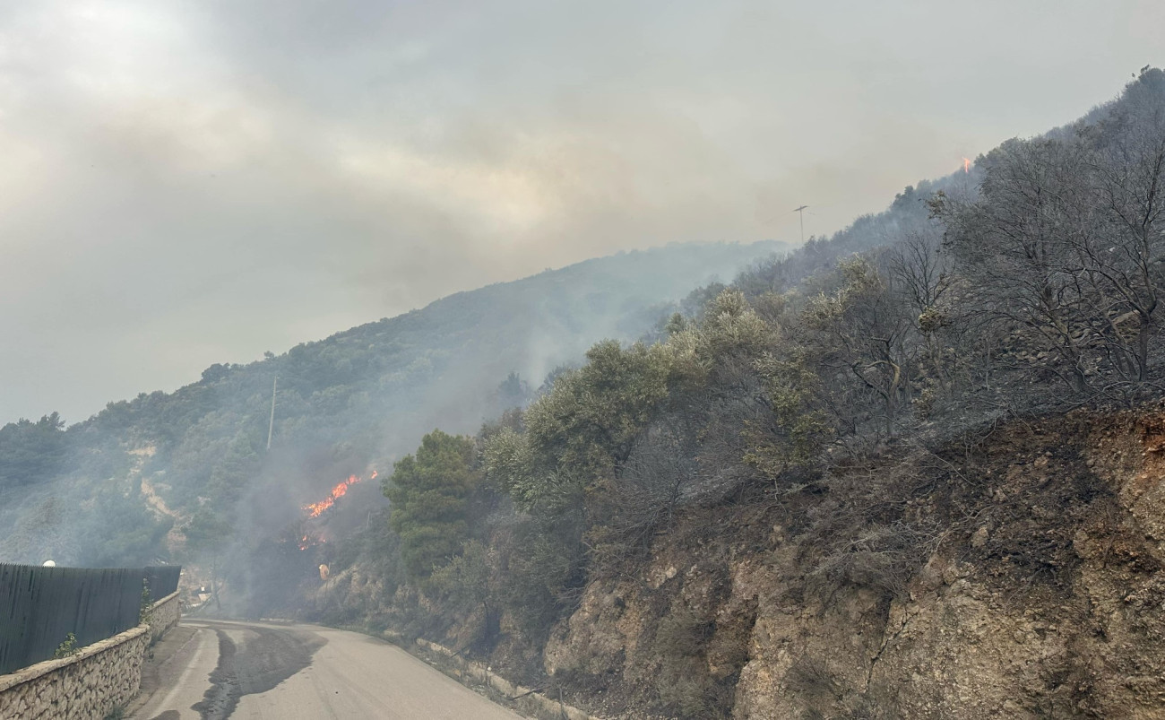 Λευκάδα: Σε ύφεση η φωτιά στο Κάθισμα – Χωρίς ενεργό μέτωπο