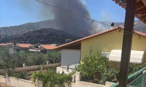 Πυρκαγιά στην Αλυκή Βοιωτίας – Ήχησε το 112 για απομάκρυνση κατοίκων