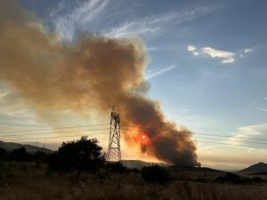 Σε ύφεση η φωτιά σε δασική έκταση στο Ωραιόκαστρο Θεσσαλονίκης