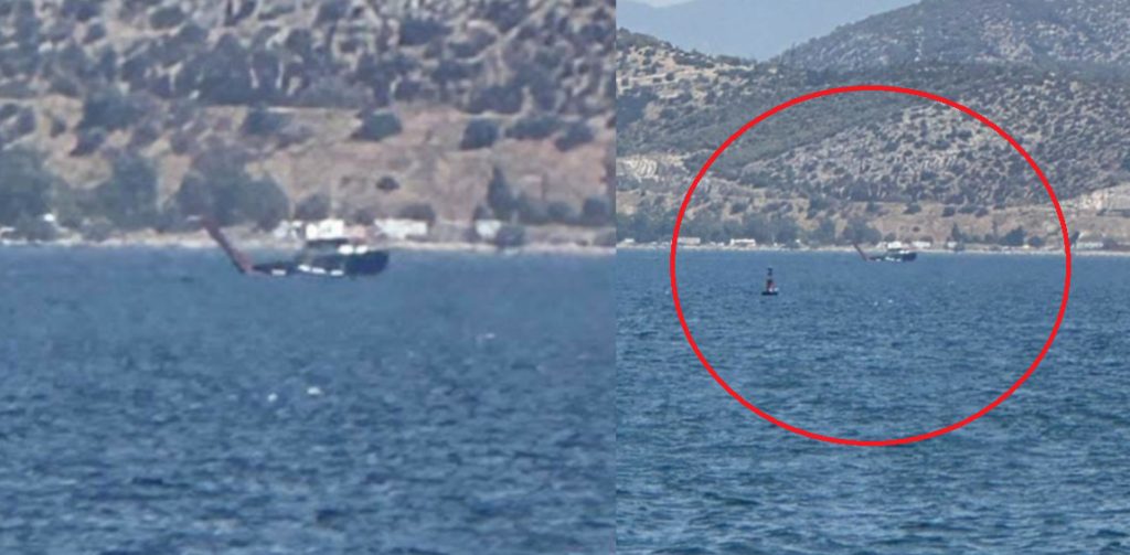 Ελευσίνα: Αναγκαστική προσθαλάσσωση πυροσβεστικού ελικοπτέρου