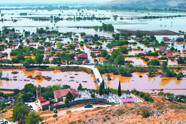 Πλημμυρισμένο τοπίο Βλοχός