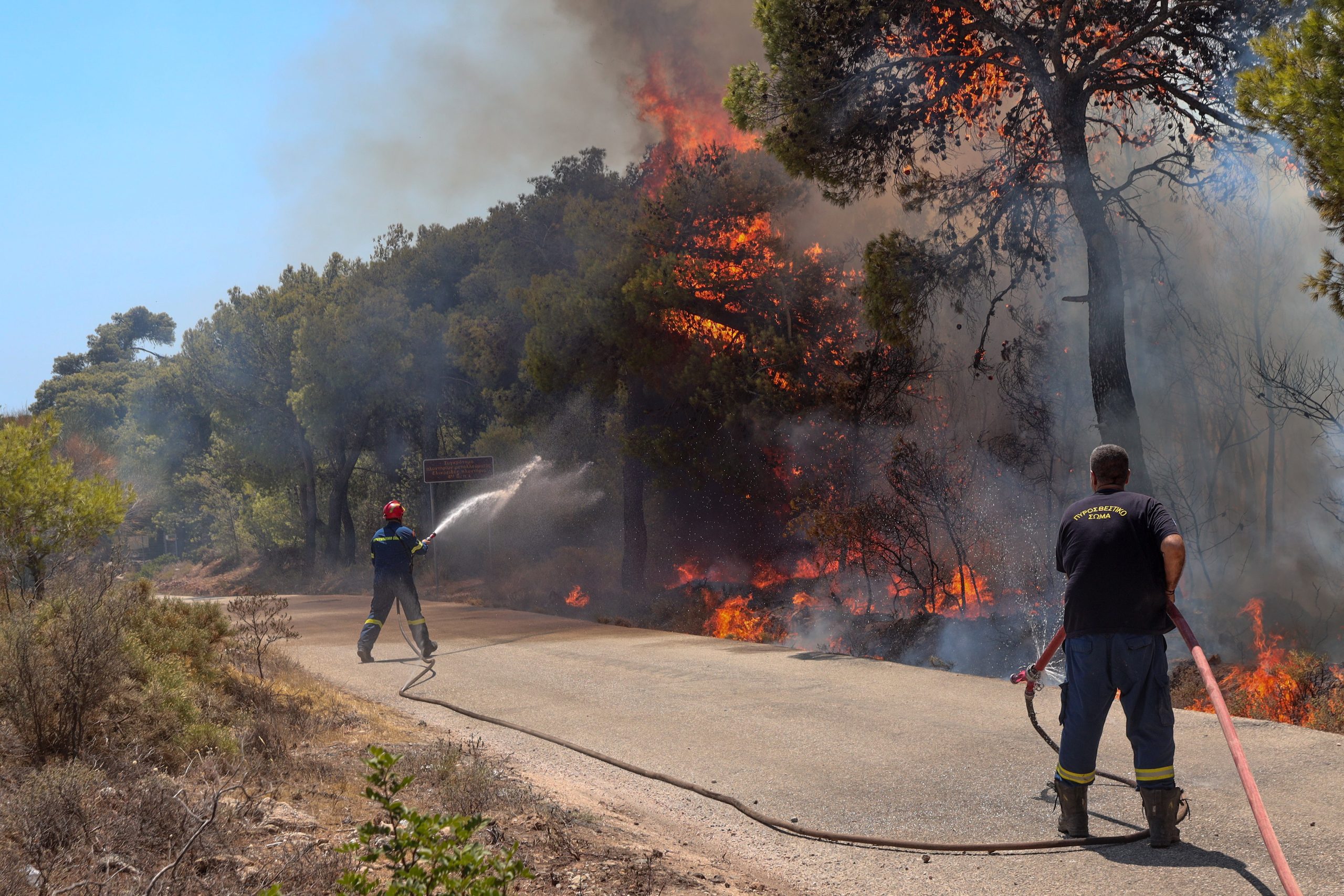 Φωτιά στην Πρέβεζα - Μήνυμα 112 για εκκένωση