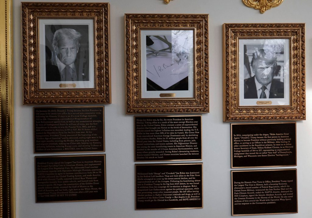 Σάλος στον Λευκό Οίκο: Τι έγραψαν κάτω από το πορτρέτο του Μπάιντεν