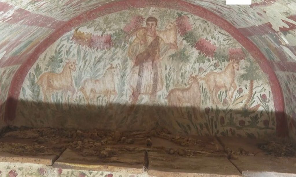 Αρχαιολόγοι ανακάλυψαν σπάνια τοιχογραφία του Χριστού από τον 3ο αιώνα