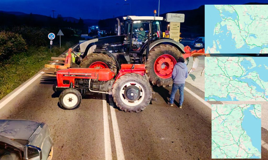 Χάρτης με τα μπλόκα των κεντρικών αρτηριών – Ποια είναι ενεργά, πόσες λωρίδες θα είναι ανοικτές