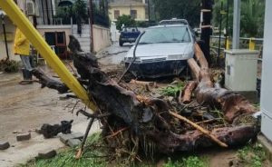 Άλιμος: Κατέρρευσε μάντρα πολυκατοικίας εξαιτίας της κακοκαιρίας (video)