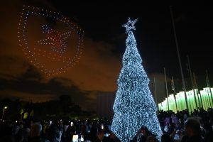 Άναψε το χριστουγεννιάτικο δέντρο στο υπ. Εθνικής Αμυνας: «Να μένουμε κοντά στα σύμβολά μας», είπε ο Δένδιας