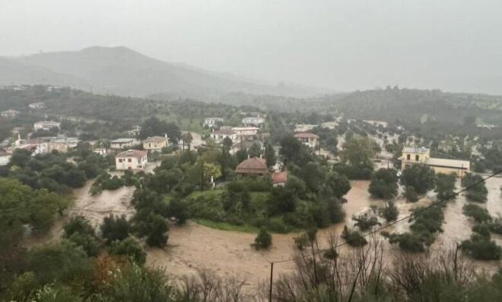 η κακοκαιρία Byron προκάλεσε πλημμύρες στη Ζάκυνθο