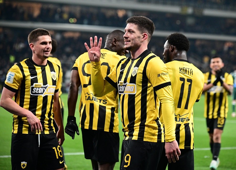 ΑΕΚ – Παναθηναϊκός 4-0: Με τέσσερα γκολ του Γιόβιτς η «Ένωση»