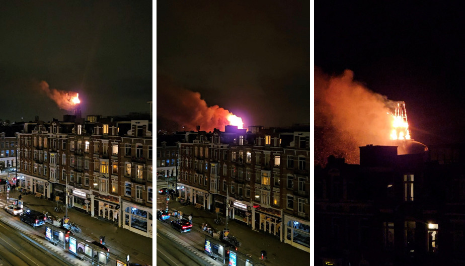 Φωτιά-εφιάλτης στο Άμστερνταμ: Στάχτη έγινε ιστορικός ναός 154 ετών