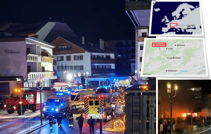 Νεκροί και τραυματίες από έκρηξη στο θέρετρο σκι Κραν – Μοντανά στην Ελβετία