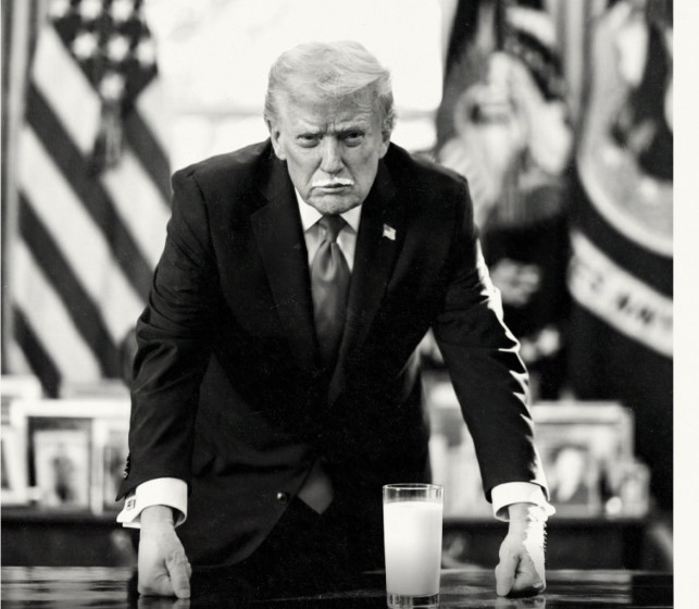 Τραμπ: «Πίνετε όλο το γάλα σας» – Η φωτογραφία με το λευκά μουστάκια που «ρίχνει» το διαδίκτυο