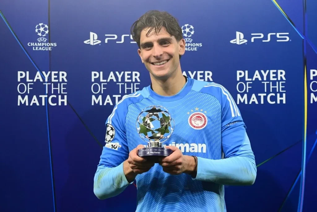 Ολυμπιακός: Ο Κωνσταντίνος Τζολάκης αναδείχθηκε MVP του αγώνα κόντρα στη Λεβερκούζεν