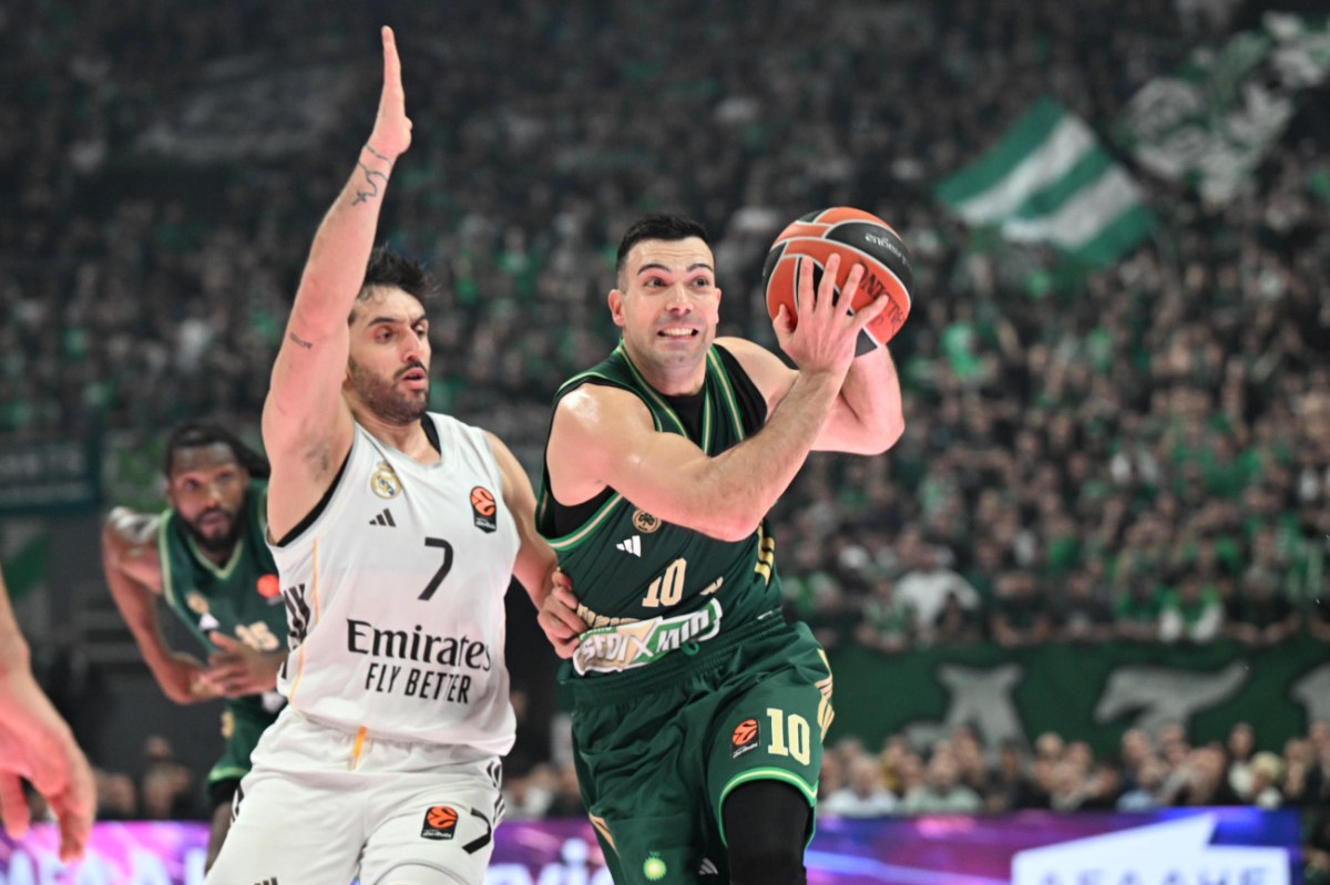 Euroleague: &Eta; &beta;&alpha;&theta;&mu;&omicron;&lambda;&omicron;&gamma;ί&alpha; &mu;&epsilon;&tau;ά &tau;&eta;&nu; ή&tau;&tau;&alpha; &tau;&omicron;&upsilon; &Omicron;&lambda;&upsilon;&mu;&pi;&iota;&alpha;&kappa;&omicron;ύ &kappa;&alpha;&iota; &tau;&eta; &nu;ί&kappa;&eta; &tau;&omicron;&upsilon; &Pi;&alpha;&nu;&alpha;&theta;&eta;&nu;&alpha;ϊ&kappa;&omicron;ύ