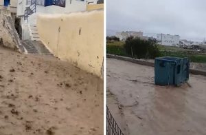 Νεροποντή «σάρωσε» τη Σαντορίνη: Ποτάμια λάσπης στα στενά του νησιού (βίντεο)