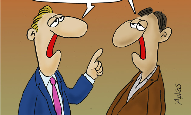 Ο Αρκάς και η «Ένωση Ψευτών»: Ένα σκίτσο για την πολιτική υποκρισία