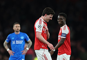 Champions League: Άρσεναλ  – Λεβερκούζεν 2-0: Έζε και Ράις οδηγούν τους «Κανονιέρηδες» στα προημιτελικά