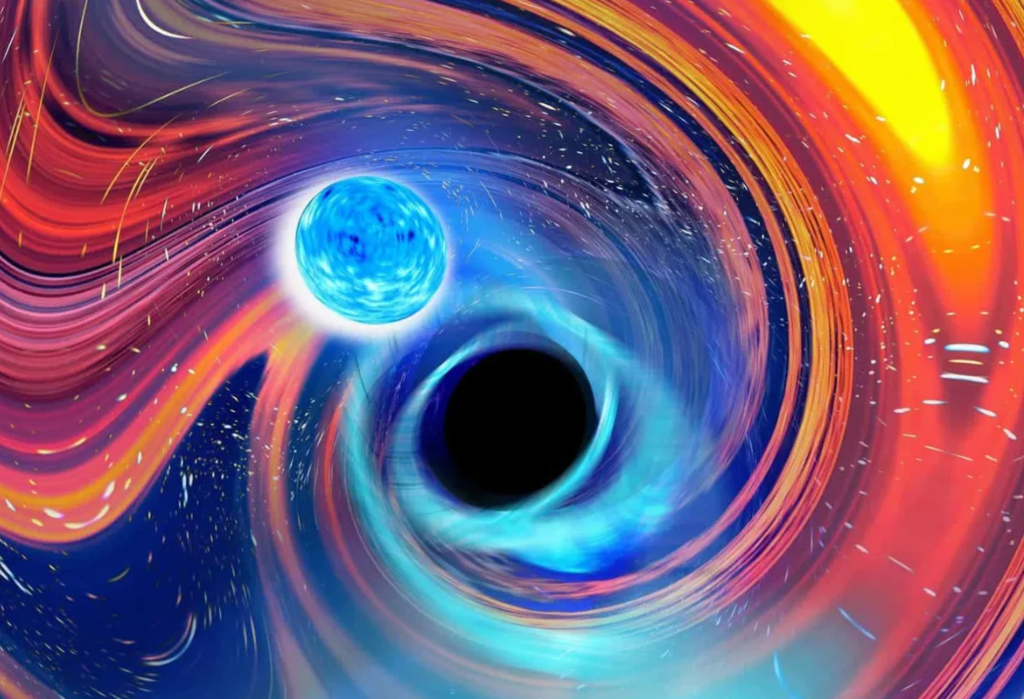 Μαύρη τρύπα και αστέρας νετρονίων «χόρευαν» σε ελλειπτική τροχιά λίγο πριν το τέλος