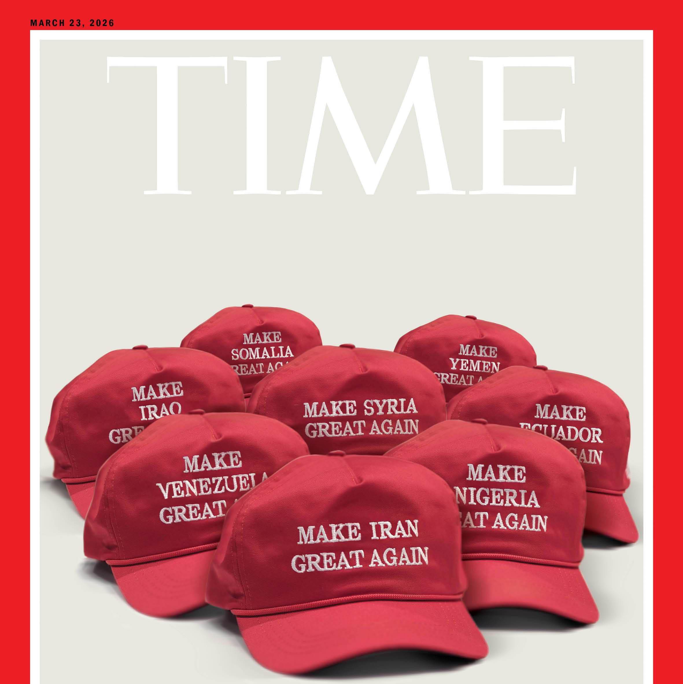 &Tau;&omicron; &alpha;&iota;&chi;&mu;&eta;&rho;ό &epsilon;&xi;ώ&phi;&upsilon;&lambda;&lambda;&omicron; &tau;&omicron;&upsilon; TIME &gamma;&iota;&alpha; &tau;&omicron;&nu; &Tau;&rho;&alpha;&mu;&pi;: &laquo;Make Iran Great Again&raquo;