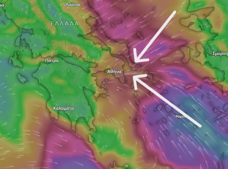 Καιρός: Τι είναι το φαινόμενο της σύγκλισης ανέμων που θα πυροδοτήσει καταιγίδες στην Αττική