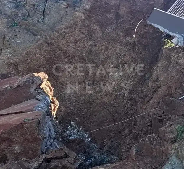 Συναγερμός στην Αγία Πελαγία στο Ηράκλειο: Μεγάλη κατολίσθηση προκάλεσε την αποκόλληση μπαλκονιού ξενοδοχείου