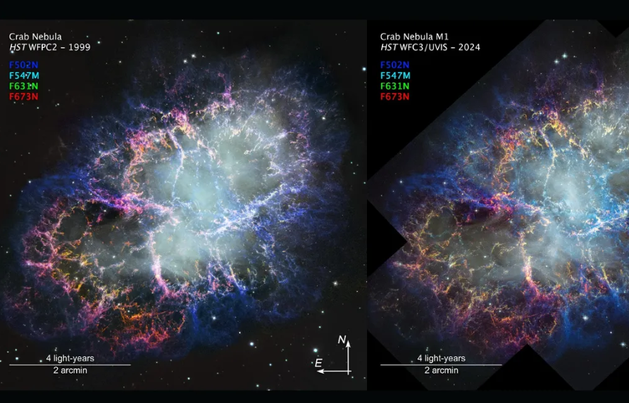 Η μαγεία του σύμπαντος στον φακό: Το Hubble αποκαλύπτει την κινούμενη ομορφιά του Νεφελώματος του Καρκίνου