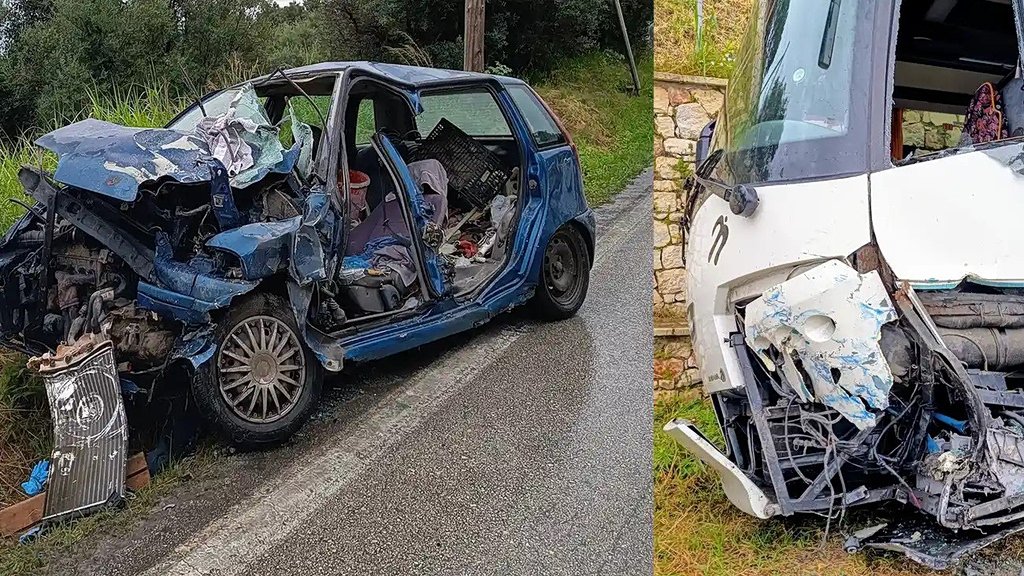 Τρόμος στη Ζάκυνθο: Τροχαίο με σύγκρουση λεωφορείου που μετέφερε μαθητές – Απεγκλωβίστηκε τραυματίας ο οδηγός του ΙΧ