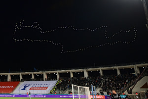 ΠΑΟΚ – ΟΦΗ: Το εντυπωσιακό show με τα drone στο ημίχρονο του τελικού