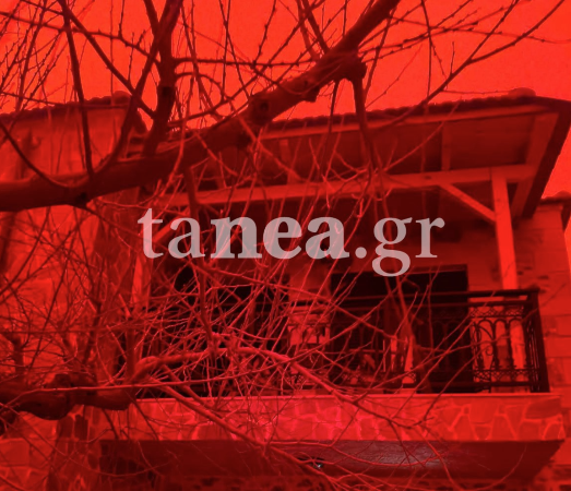 Κρήτη: Απόκοσμες εικόνες στο νησί – Πυκνό κόκκινο πέπλο αφρικανικής σκόνης