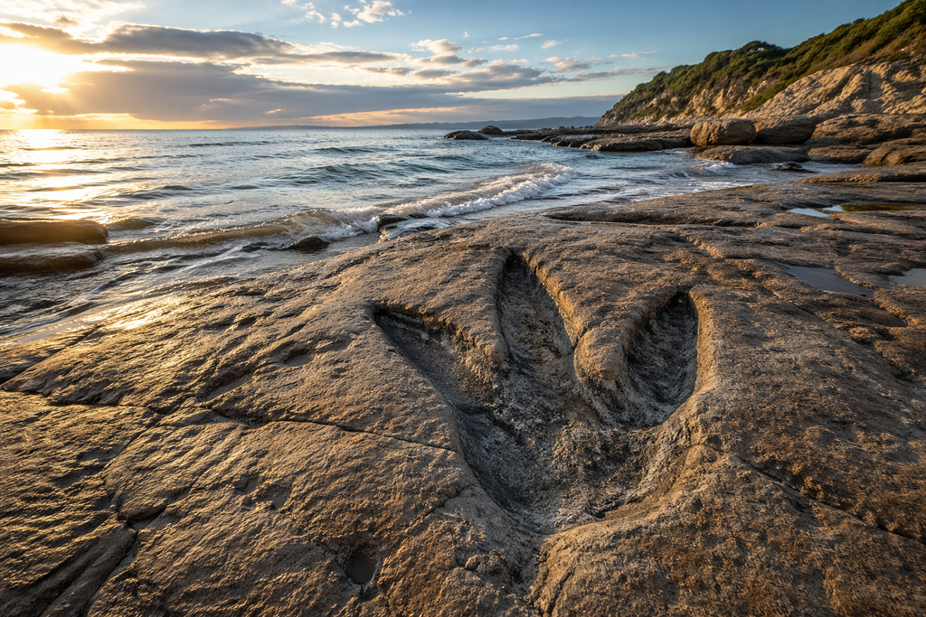 Ανακαλύφθηκαν ίχνη δεινοσαύρων σε βράχο: 132 εκατομμύρια χρόνια κρυμμένα κάτω από τη θάλασσα