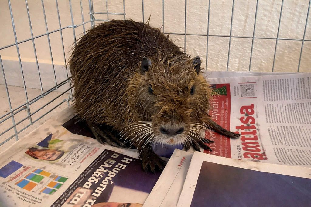 Σπάνιο θέαμα: Μυοκάστορας εντοπίστηκε σε παραλία της Επανομής