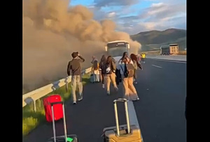 Καρδίτσα: Σκηνές πανικού σε λεωφορείο του ΚΤΕΛ γεμάτο επιβάτες – Έπιασε φωτιά στην Εθνική Οδό