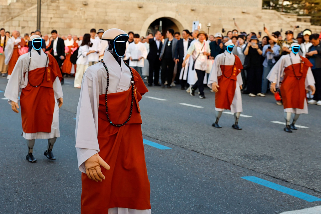 Ρομπότ – μοναχοί στους δρόμους της Σεούλ: Όταν η AI συναντά τον Βούδα