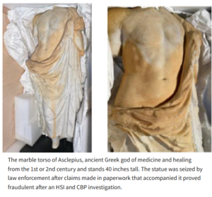 Μαρμάρινος κορμός Ασκληπιού