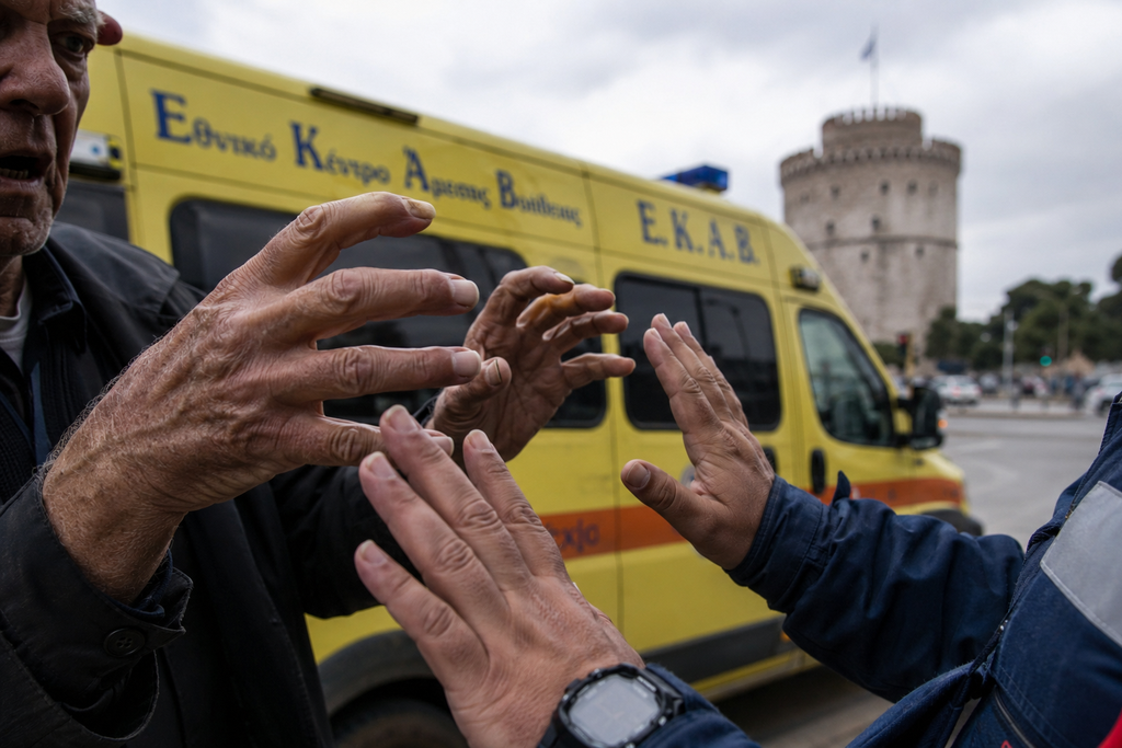 Θεσσαλονίκη: Μεθυσμένος 69χρονος επιτέθηκε σε διασώστες του ΕΚΑΒ στη Νεάπολη