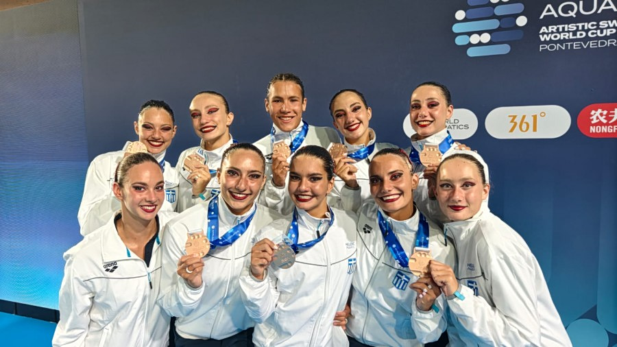 Χάλκινο φινάλε για την Ελλάδα στο Παγκόσμιο Κύπελλο Καλλιτεχνικής Κολύμβησης