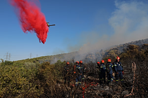 Φωτιά στην Οινόη: Μάχη για να μην φτάσει σε σπίτια, ήχησε το 112 για ετοιμότητα – Πού έχει διακοπεί η κυκλοφορία